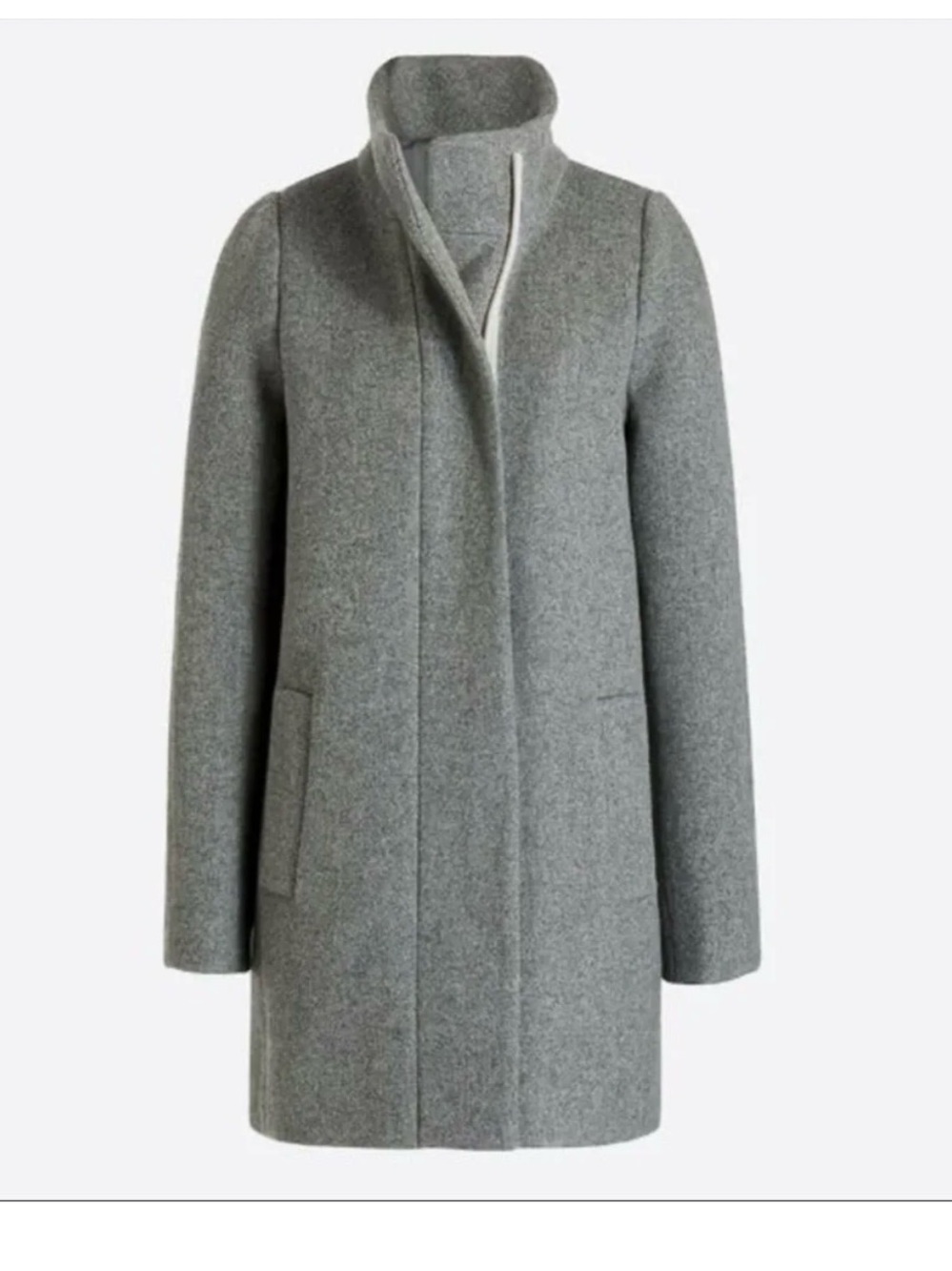 J.Crew Mercantile City Gray Wool Blend Coat Womens Size 6 Funnel Neck Capsule
